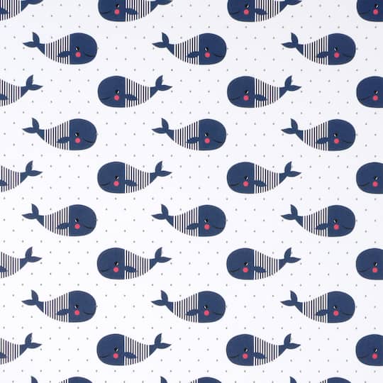 12" x 12" Blue Whales Foil-Accented Cardstock Paper by Recollections™